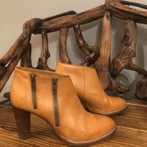 J. Crew Saddle Leather Zip Ankle Boot